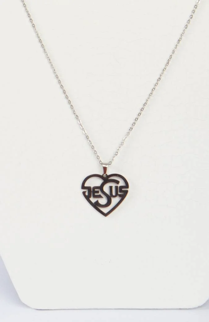 Jesus Heartshape Necklace