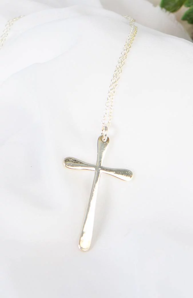 Silver Cross Pendant Necklace