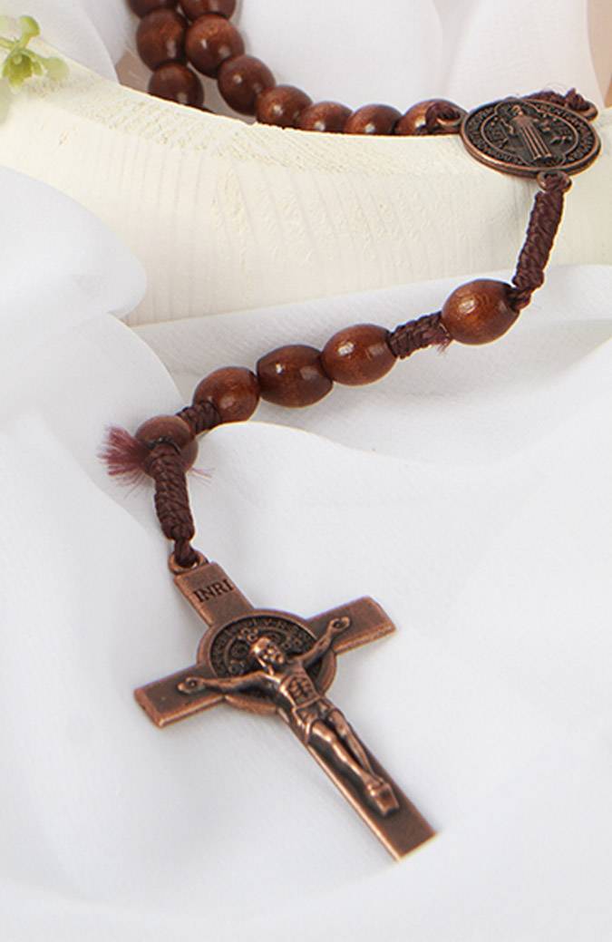 Wooden Rosary Necklace